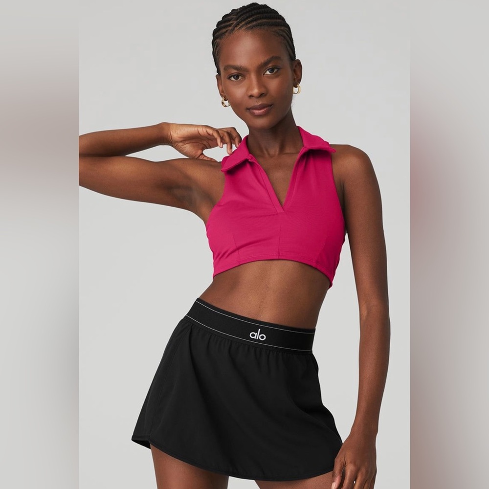 Alo Yoga Charmed Collar Bra- Magenta 🩷